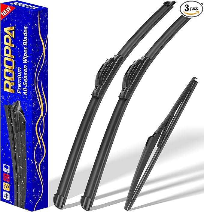 3 wipers Replacement for 2012-2019 Fiat 500, Windshield Wiper Blades Original by ROOPPA