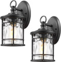 Emliviar 2 Pack Exterior Wall Sconce Light, Anti-Rust Outdoor Lanterns Wall