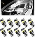 10PCS Interior Car Lights,12V T10 LED Bulb Car Interior Light with High Bright White,Universal Cars LED Lights as License Plate/Reading/Map/Dome Light Cars Accessories