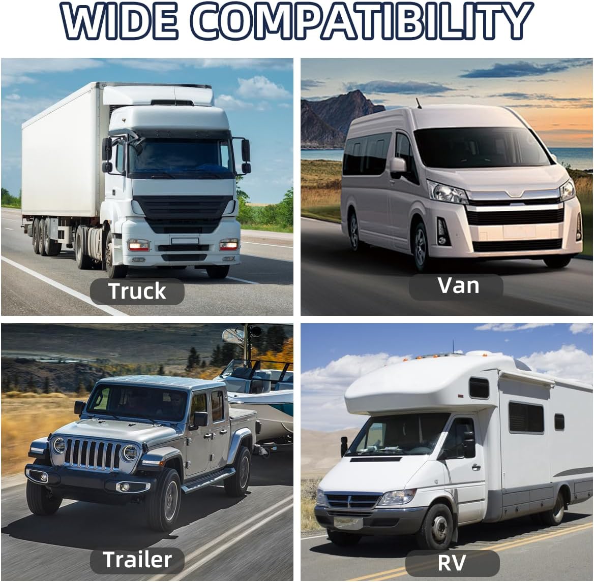 Aluminum Trailer Chain Holder, Trailer Towing Chain Organizer with 7 Way Rv Chain Plug Holder Cover, Heavy Duty Anti-Rust Cable Wire Harness Holder for 2" 2¼" Tongue Jack RV Camper Towing Accessories