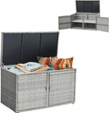 giantex rattan deck box outdoor&indoor 88 gallon wicker, main product view