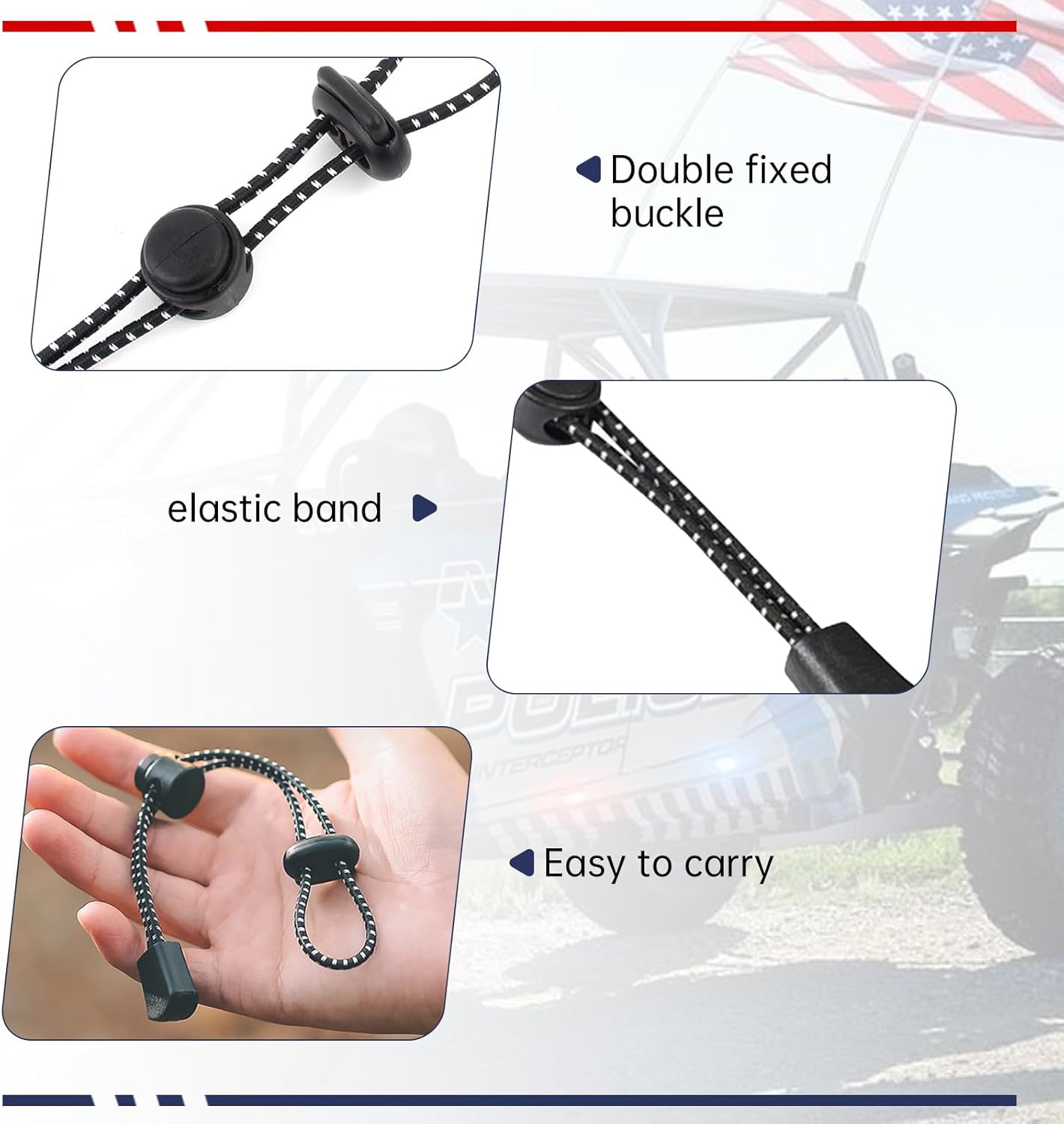 26''x22'' UTV ATV Mesh Trash Bag,Sak It Mesh Trash Bag for UTV,Universal UTV Trash Storage Sack Compatible With Polaris RZR,Can-Am,CFmoto,Teryx,Kawasaki,Golf Cart,Arctic Cat (American Flag)