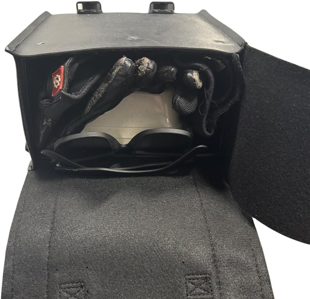 Dowco Willie & Max 59591-00 Black Jack Series: Synthetic Leather Motorcycle Sissy Bar Bag, Black, Universal Fit, 8in.W x 10in.H x 4.5in.D