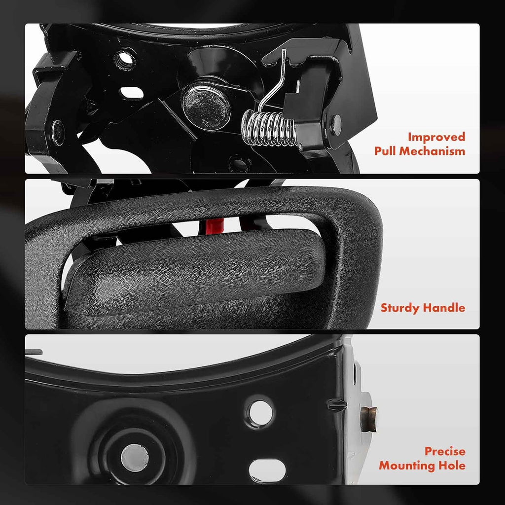 A-Premium - Tailgate Handle & Bezel Assembly - Compatible with 1999 2000 2001 2002 2003 2004 2005 2006 2007 Chevy Silverado GMC Sierra 1500 2500 3500 - # 15997911, 15228539, 15228540, 15228541