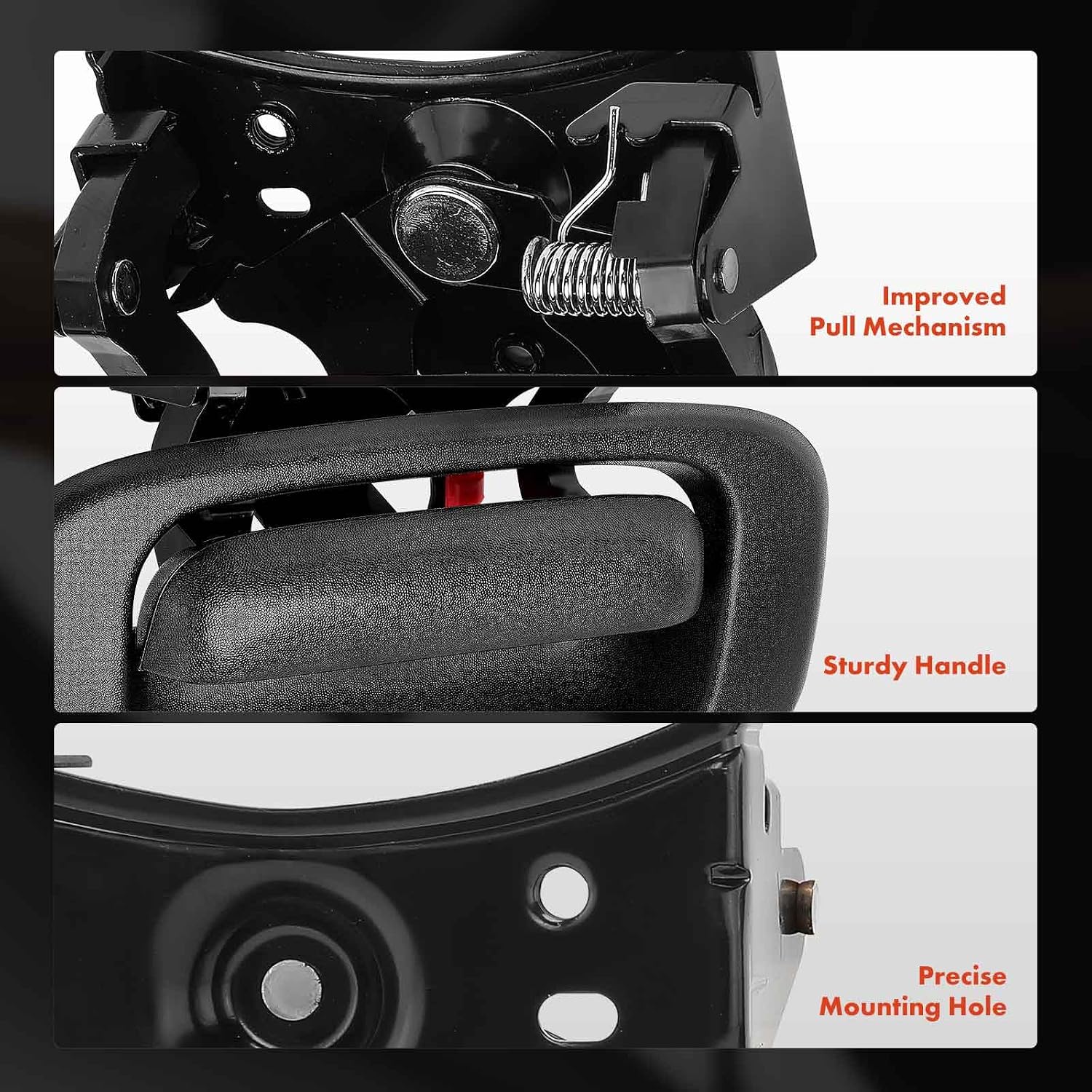 A-Premium - Tailgate Handle & Bezel Assembly - Compatible with 1999 2000 2001 2002 2003 2004 2005 2006 2007 Chevy Silverado GMC Sierra 1500 2500 3500 - # 15997911, 15228539, 15228540, 15228541