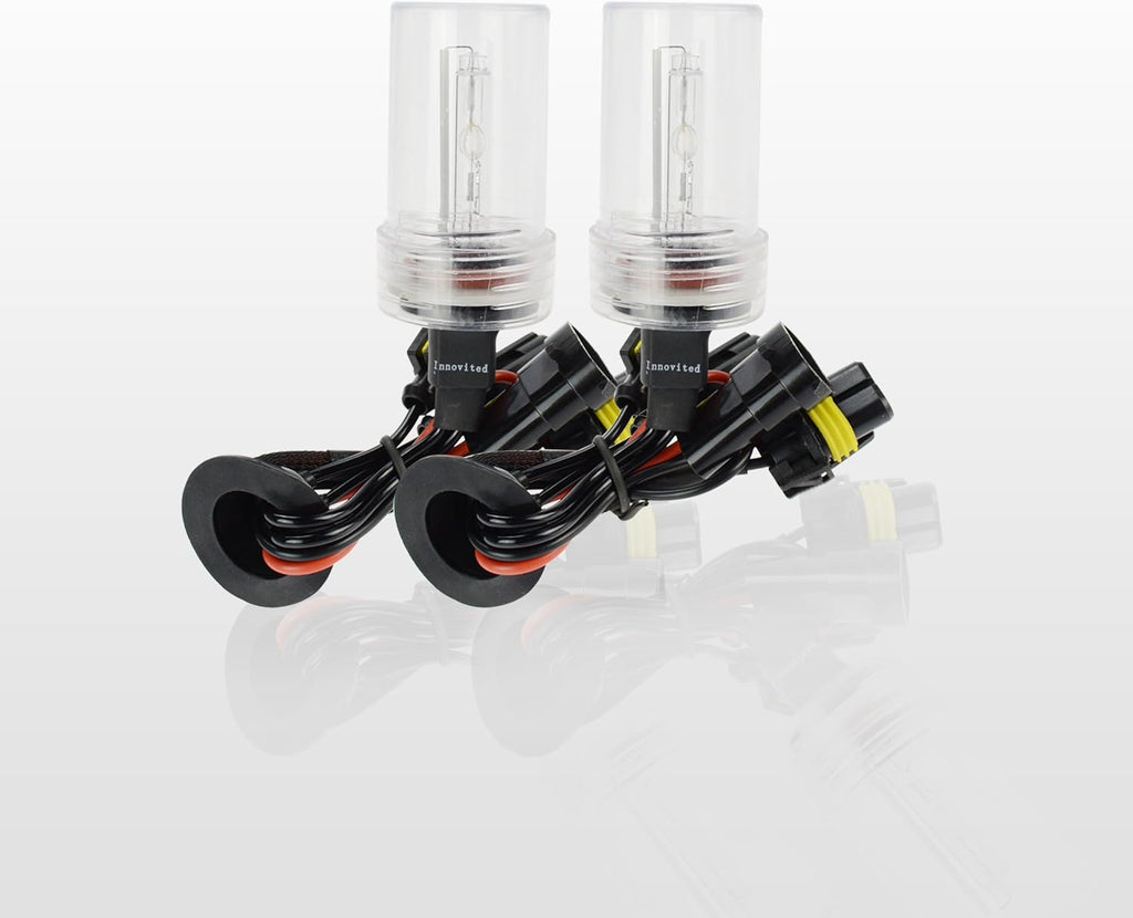 Innovited 35W DC Slim Digital Ballast x 1 Pair with HID Xenon Bulb x 1 Pair Bundle - H4 9003 (Low beam Only) - 8000K - Ice Blue
