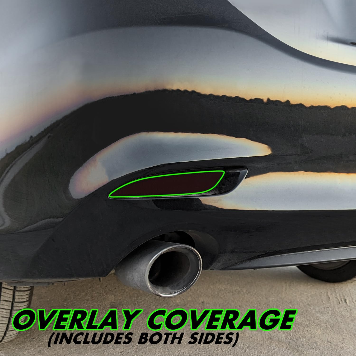 SlickMod PreCut Vinyl Smoke Tint for 2018-2021 Mazda 6 Tail Light (Dark Smoke, 3. Reflector)