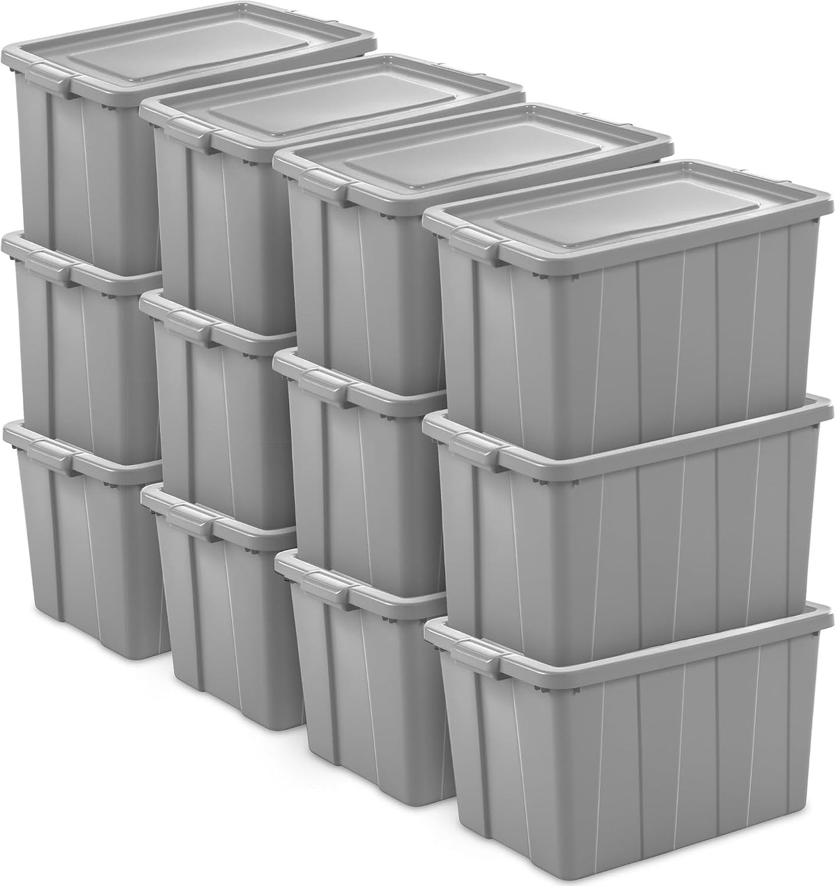 sterilite latching tuff1 tote containers w/lids, 30 gallon, view 9