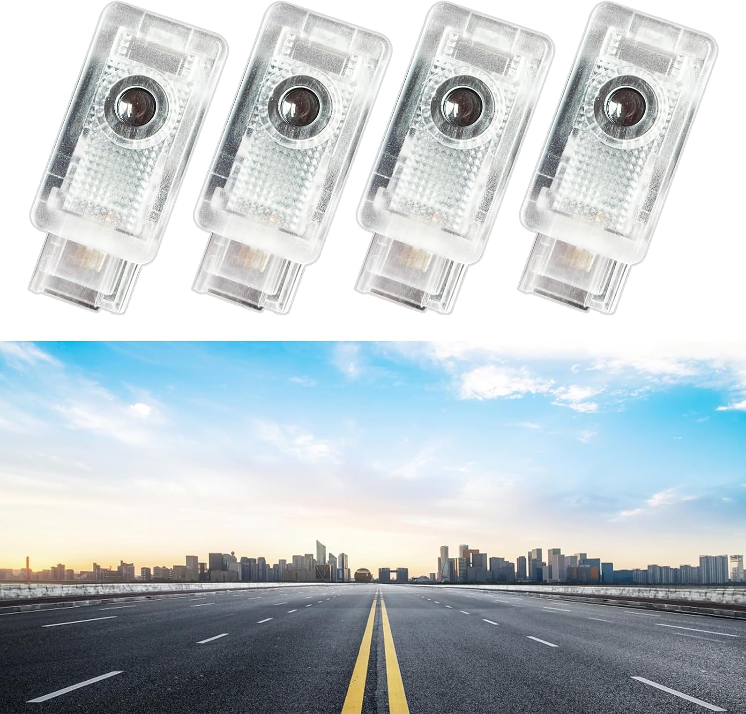 4Pcs Car Door LED Projector, Puddle Lights Door Lights Welcome Lights Car Door Lights Compatible with SRX XTS ATS XT4 XT5 XT6 Accessorie