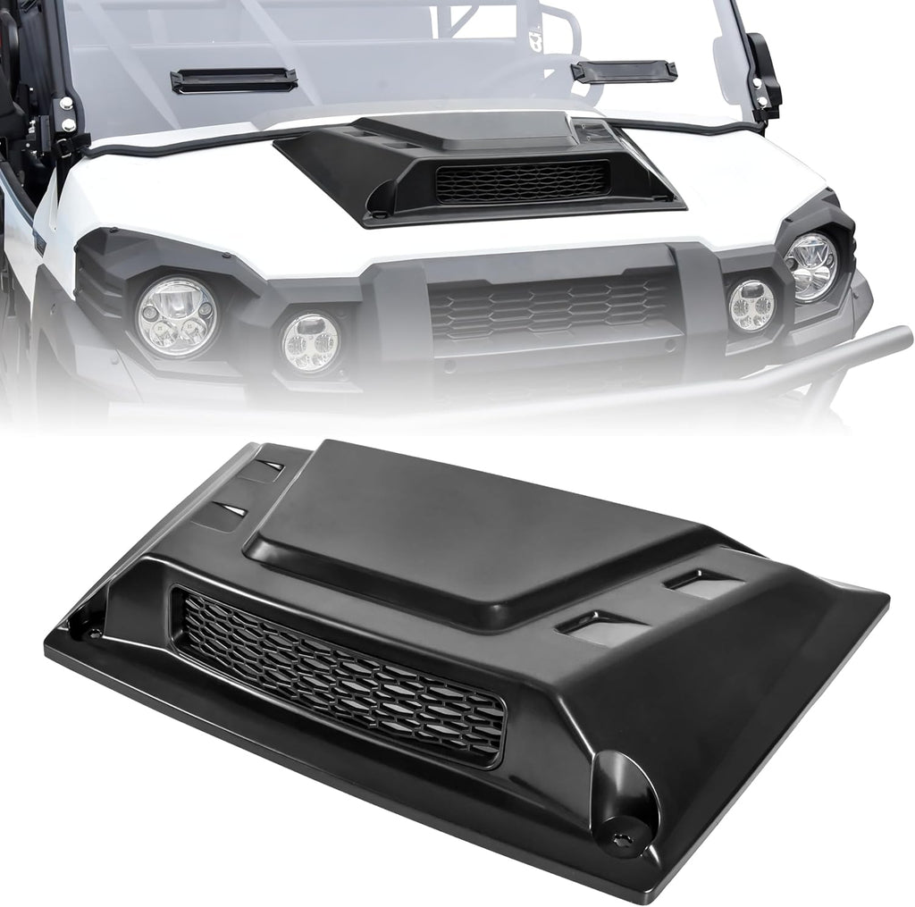 Hood Scoop for Kawasaki Mule Pro 2015+, Front Hood Cover with Mesh Grille Air Intake Kit for Kawasaki Mule Pro FXT DXT DX FX 2015-2025 Accessories