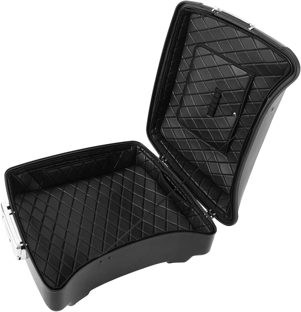 SLMOTO Motorcycle Chopped Tour Trunk Carpet Liner Fit For Harley Touring Road King Glide Electra Glide Street Glide 2014-2023 Black