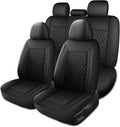 Leather Car Seat Covers, Breathable and Waterproof Seat Cover Full Set by HChengkikz
