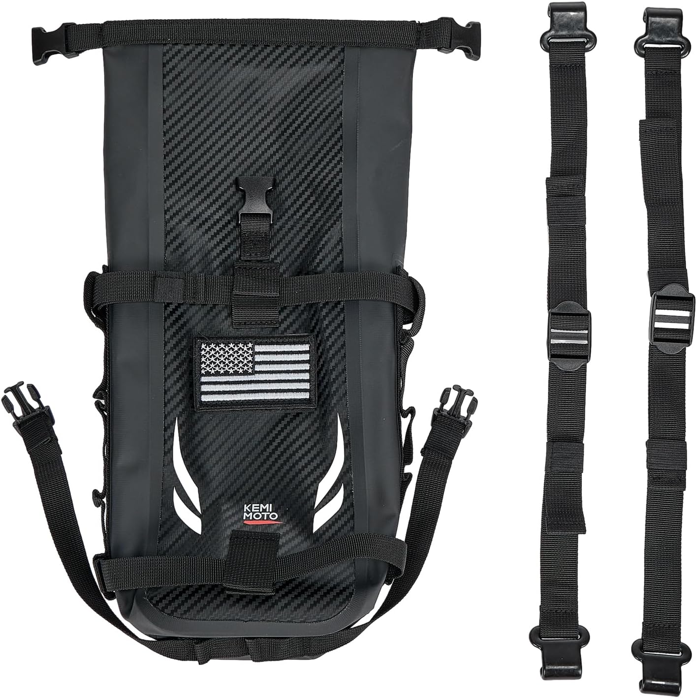 KEMIMOTO Dirt Bike Fender Tool Bag 3.5L PVC Waterproof Motorcycle Adventure Crash Bar Frame Bags Compatible with Surron Light Bee Talaria Motocross Enduro Electric Dirt Bike