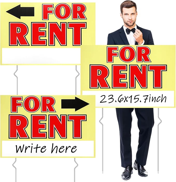 Marsui 3 Pcs Sale Sign 23.6 x 15.7 Inch Double Sided Sign by Marsui