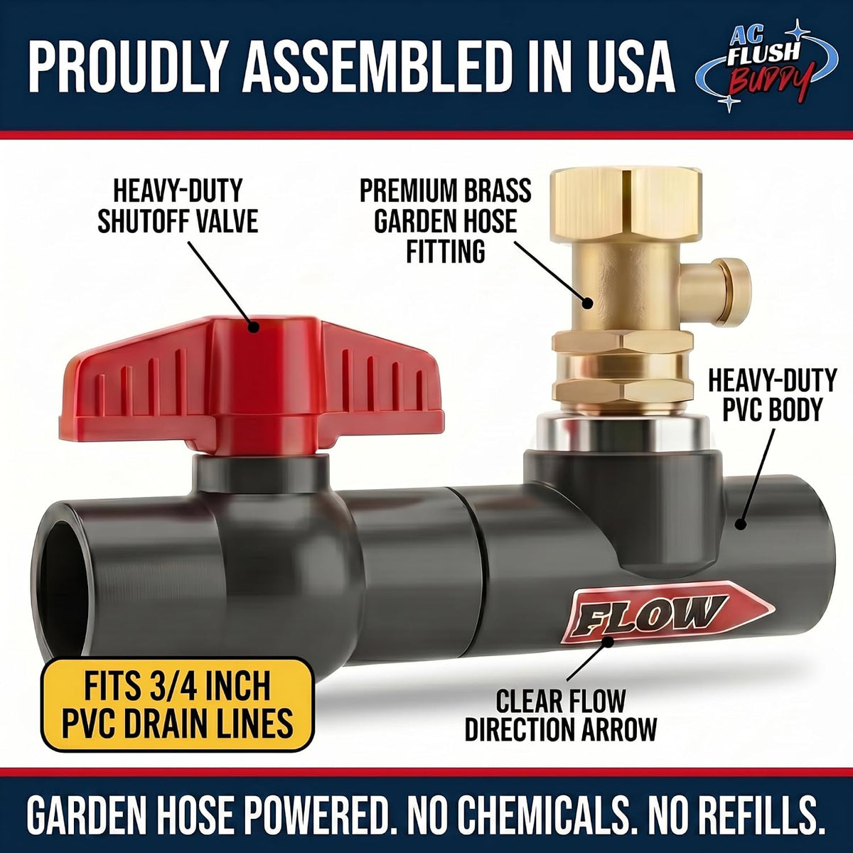 ac drain line cleaner tool - ac drain shown in use
