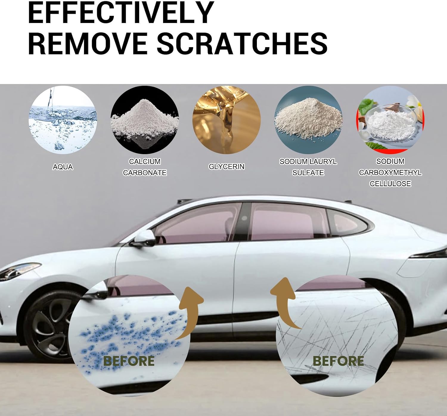 Quick Vehicle Scratch Repair Set with Sponge Applicator 2025 Enhanced Car Scratch Remover Set with Sponge for Deeps Scratches