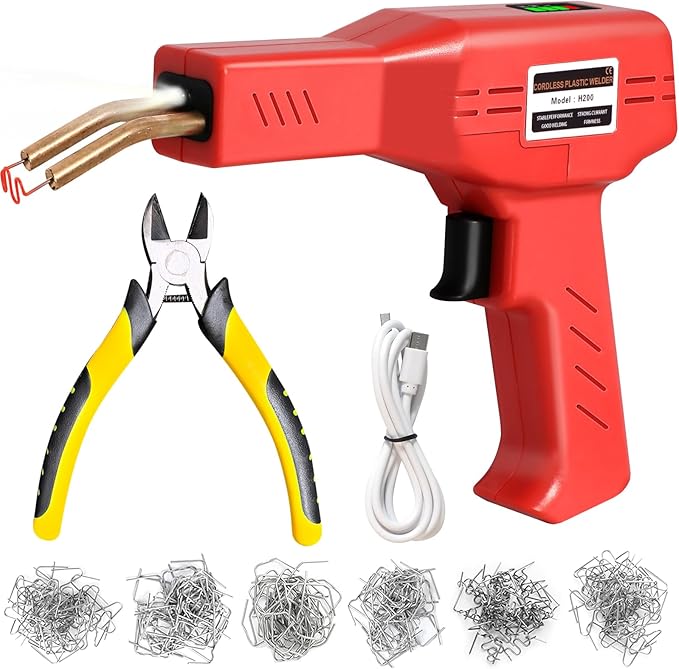 Upgraded 220W Cordless Plastic Welder, USB Rechargeable Cordless Car Bumper by ATOLS