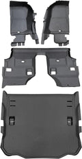 Armorlite Floor Kit for Jeep Wrangler - 2011-2018 JK (2DR) - Front and Rear Flooring, Cargo Mat - Mesa Smoke - B1009715-BLK1-AA