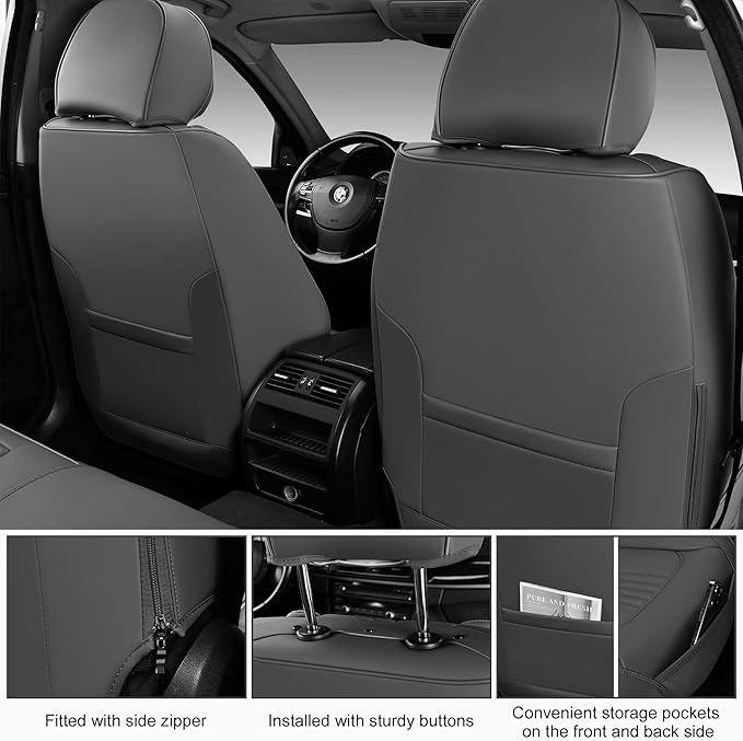 Car Seat Covers Full Set, Front and Rear Seat Covers - Image 5
