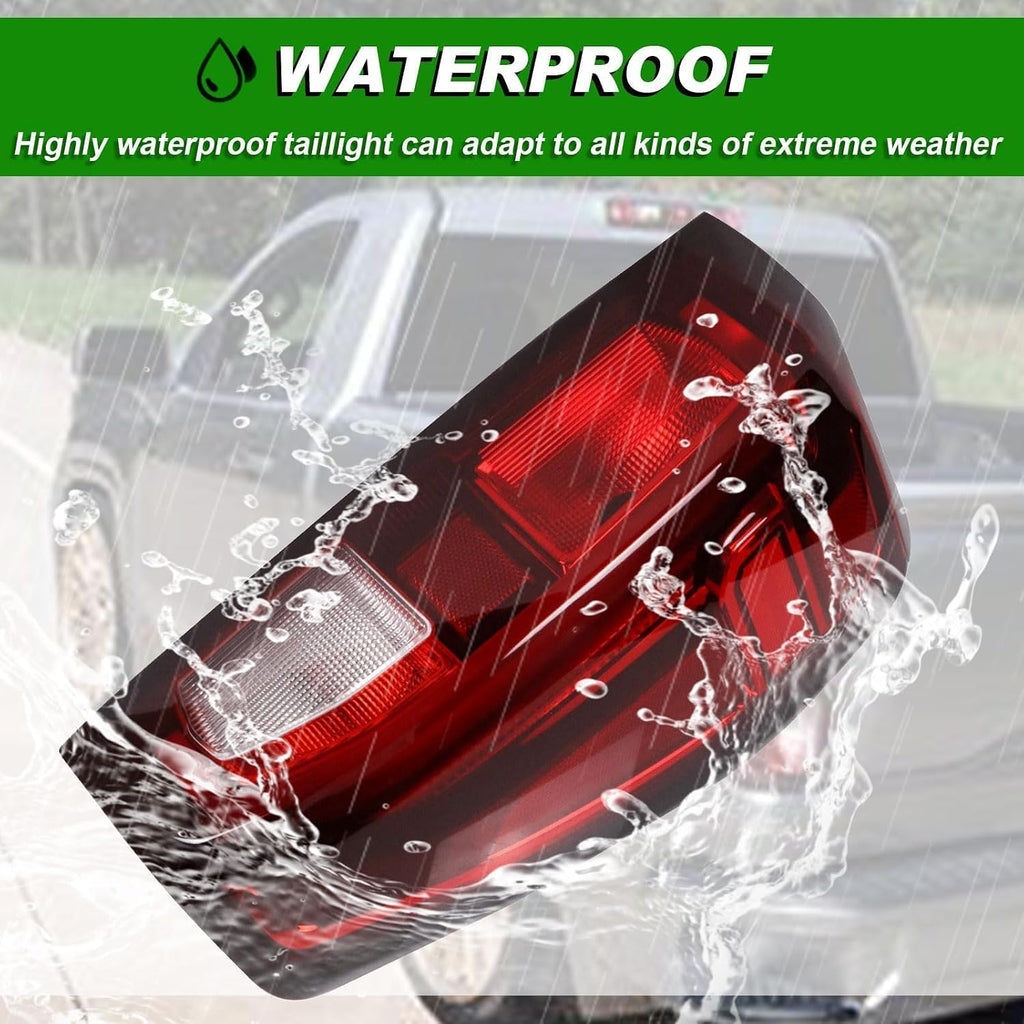 Lochnchn Tail Light Assembly Compatible With 2019-2024 GMC Sierra 1500 2500HD 3500HD Right Passenger Side Taillight Rear Lamp Brake Light Replace# 84565920 GM2801309 Halogen Type