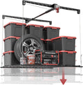 overhead garage storage rack for 10–12 ft ceiling, main product view