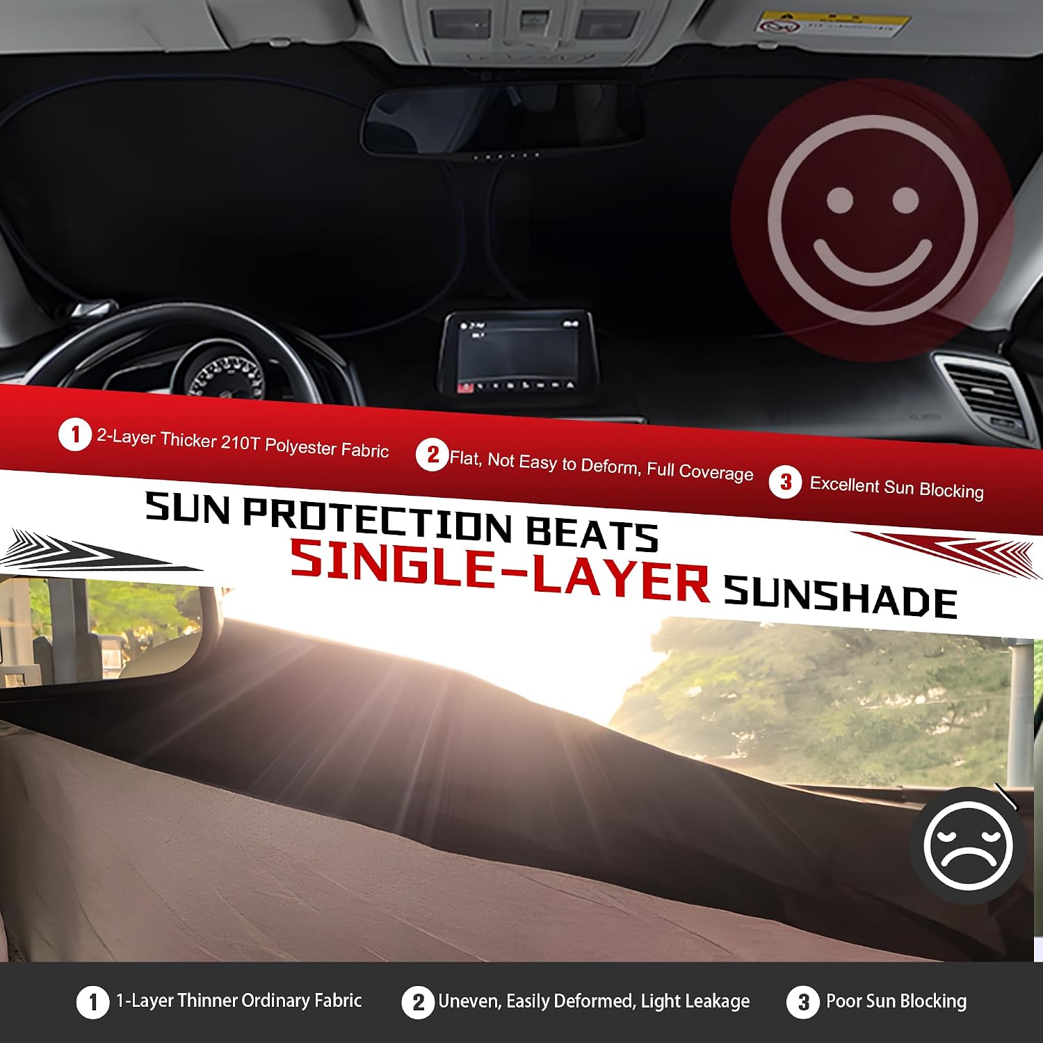 Windshield Sun Shade for Toyota RAV4 2019-2025 2026 RAV-4 SUV Foldable Sun Sunshade for Car Front Window Blocks UV Rays and Heat Automotive Interior Protector Custom Fit Accessories