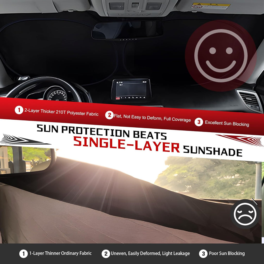 Windshield Sun Shade for Honda CRV 2023 2024 2025 2026 CR-V SUV Foldable Sun Sunshade for Car Front Window Blocks UV Rays and Heat Automotive Interior Protector Custom Fit Accessories