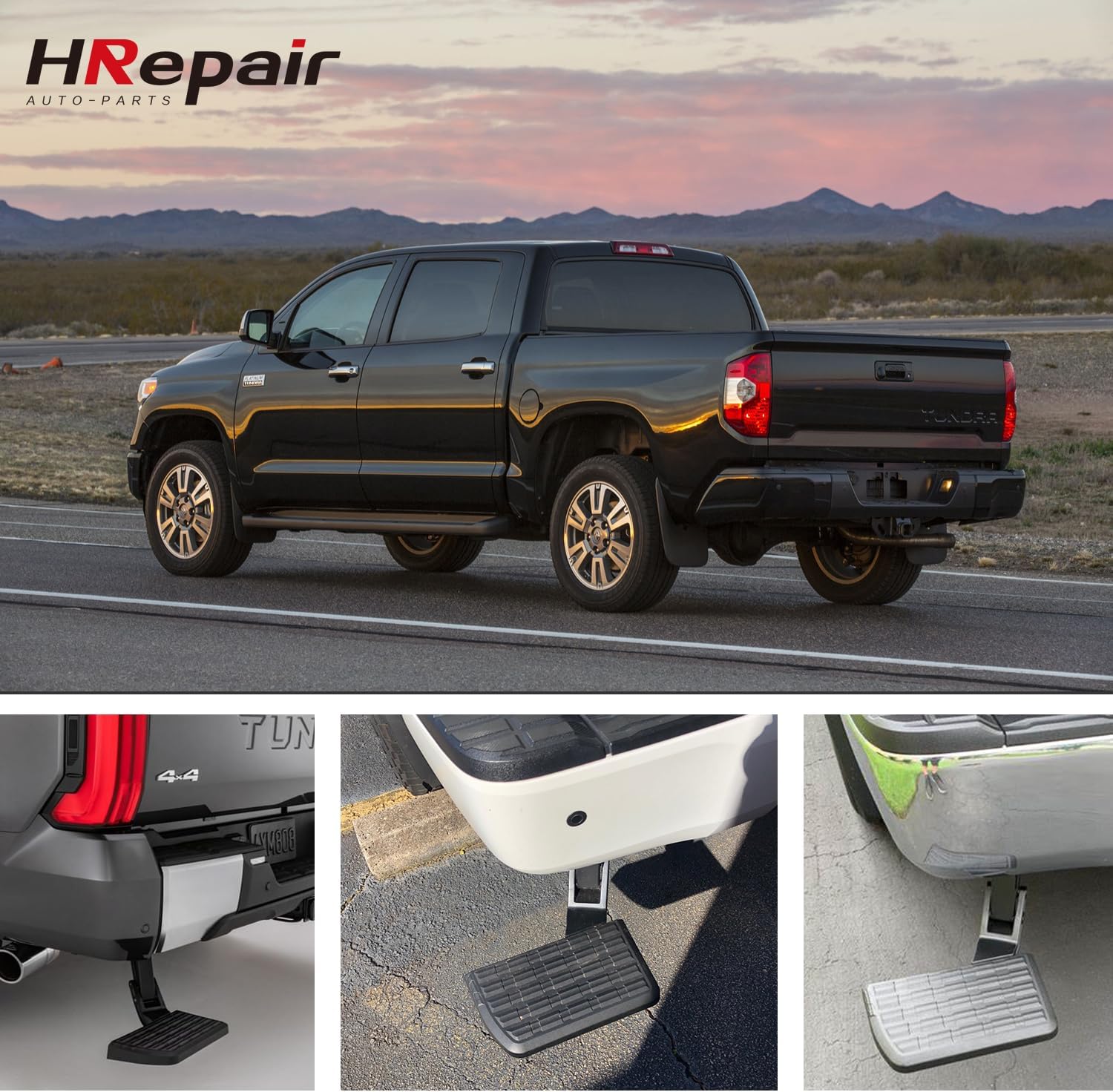 Rear Bed Step Compatible with Toyota Tundra 2010 2014 2015 2016 2017 2018 2019 2020 2021, Retractable Bumper Tailgate Step, PT392-34140 75316-01A
