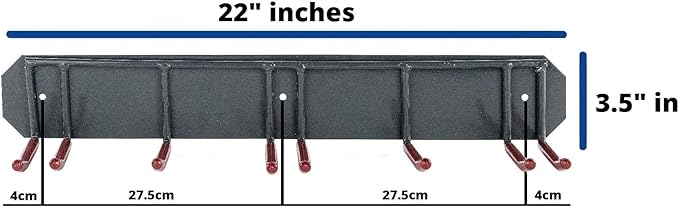 Wall Mounted Horizontal Rack for Storage of Skis and Poles-Heavy Duty - Image 2