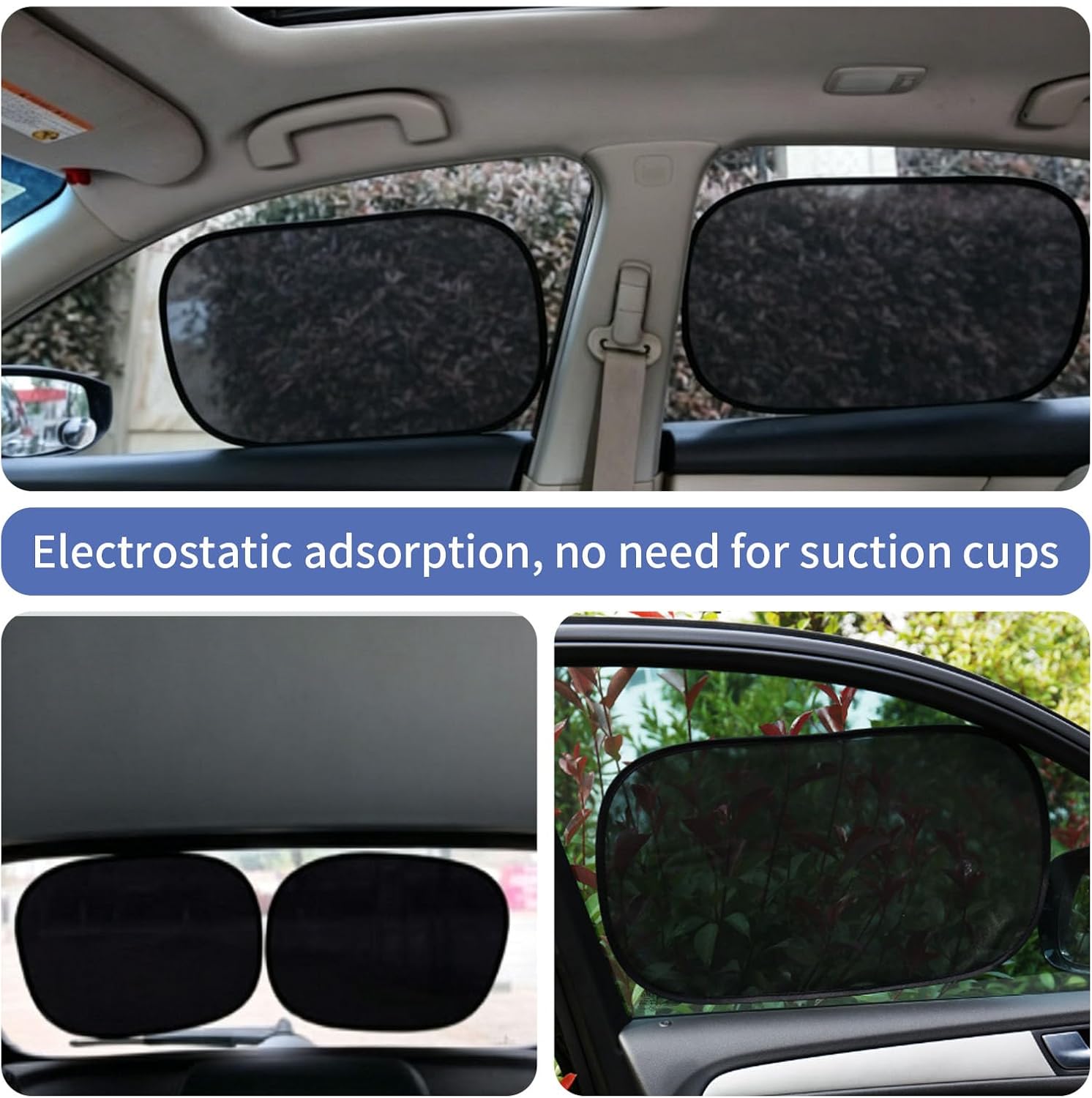 4 Pack Car Window Shades, 20"x12" Sun Shade Side Windows for Baby UV-Protection Automotive Sun Protection
