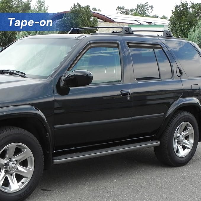 Window Visors Rain Guards for 1996-2004 Nissan Pathfinder, Out-Channel Window - Image 3