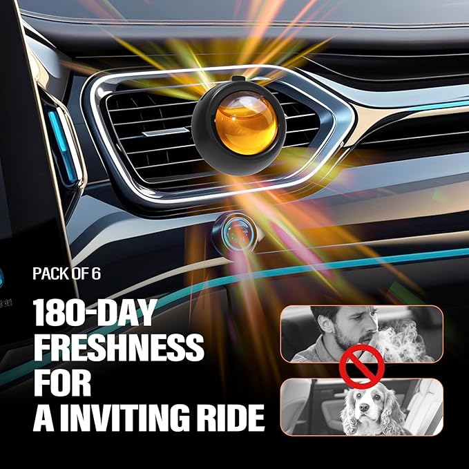 Car Air Freshener Vent Clips, Hawaiian Scent, 6 Pack, Long Lasting Scent Up to - Image 2