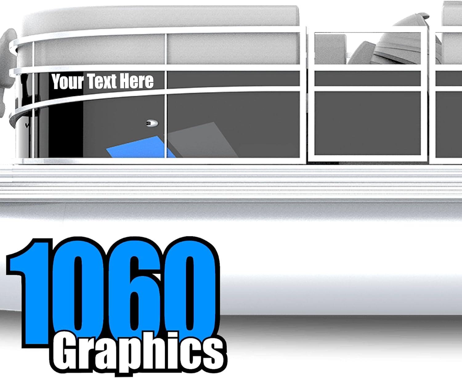 Custom Vinyl Boat Numbers & Letters (Two Decals)