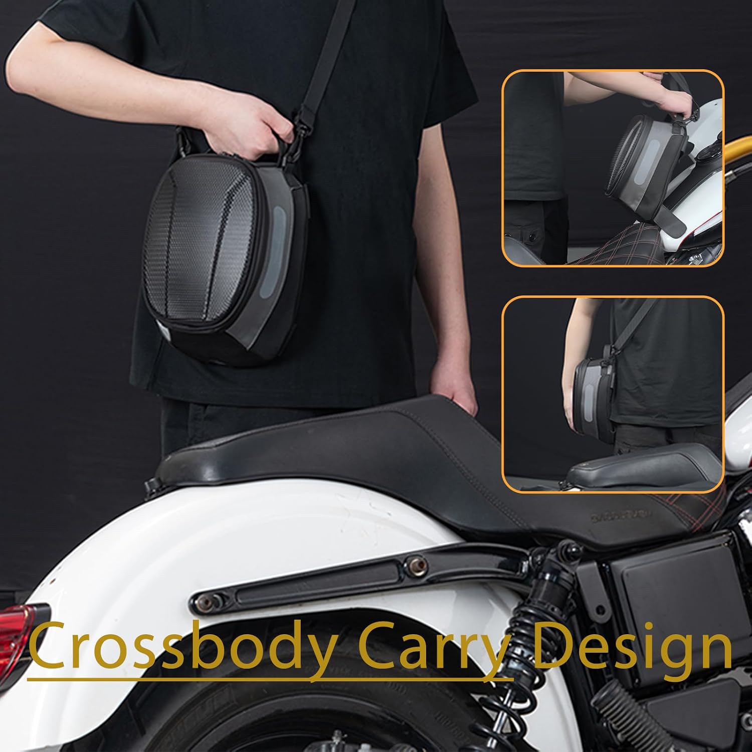 Magnetic Tank Bag 5.5L/1.5GAL Storage Capacity, Nylon and PP Material Waterproof Universal for Motorcycles - For Steel Tanks Only