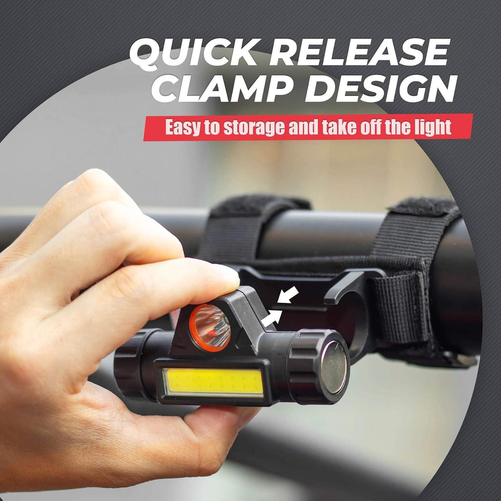 KEMIMOTO UTV Dome Light Roll Bar Cage Mount USB Rechargeable 1-Pack | UTV Interior Lights Two Light Modes Compatible with Polaris RZR Can Am X3 ATV Golf Cart Boat for 1.5 in-2.0 in Roll Cage