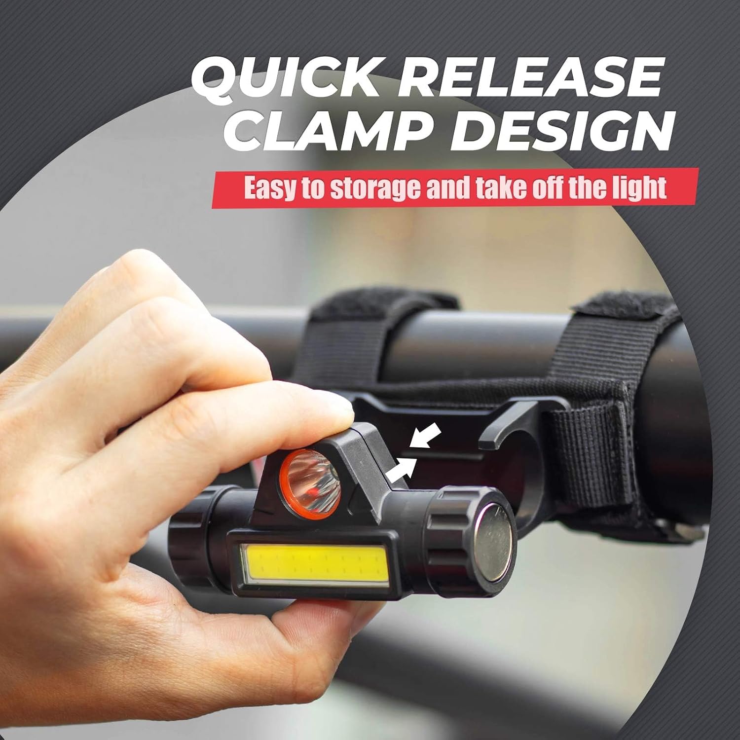 KEMIMOTO UTV Dome Light Roll Bar Cage Mount USB Rechargeable 1-Pack | UTV Interior Lights Two Light Modes Compatible with Polaris RZR Can Am X3 ATV Golf Cart Boat for 1.5 in-2.0 in Roll Cage