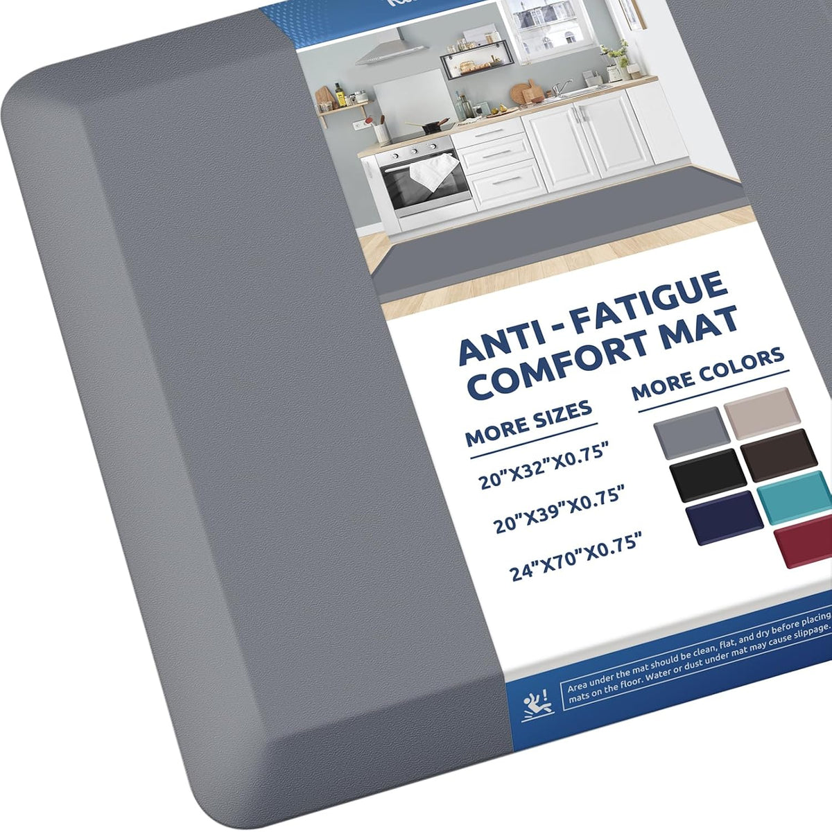 KitchenClouds Kitchen Mat Cushioned Anti Fatigue Rug 24"x70" Waterproof