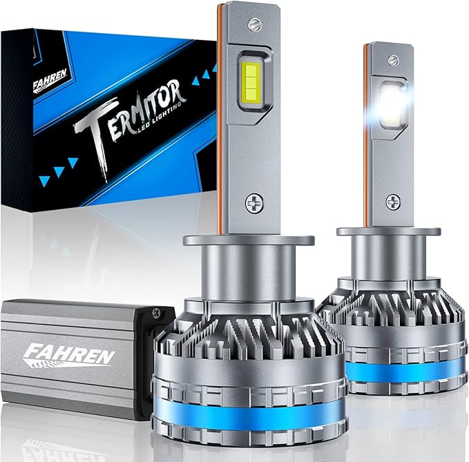 FAHREN H1 Fog Bulbs, Upgraded 120W 50000LM H8/H9 Bright tire lights, 6500K Cool by Fahren