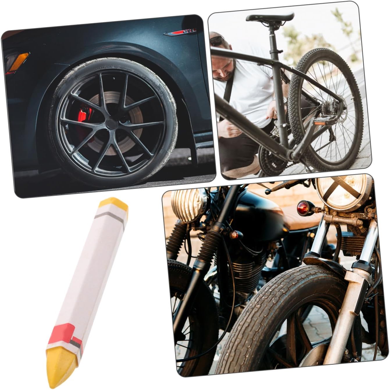 SHINEOFI Tire Marking Pens 2 Pack Tire Marker Pens for Car Repair and Maintenance Fine Tip Wax Marking Pen for Motorcycle Bicycle and Vehicle Surface Marking