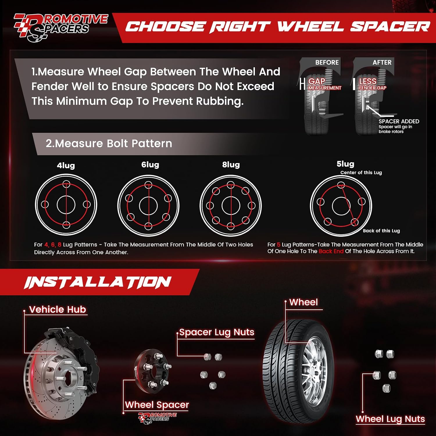 25mm (1") Hubcentric 5x114.3 Wheel Spacers 70.3mm CB 1/2"-20 Threads 2PCS | Forged 6061-T6,10.9 Grade Studs,Anodized Finish,For Ford Explorer Mustang Edge Ranger Crown Victoria,For Aviator Town Car