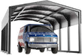 military-grade metal carport 12x20 ft, heavy- duty galvanized, main product view