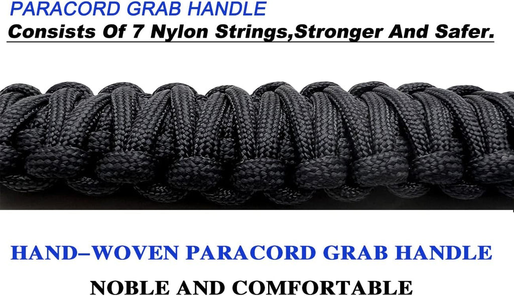 2 x Roll Bar Grab Handles Grip Handle for Jeep Wrangler YJ TJ JK JKU JL JLU Sahara Rubicon X Sports Freedom & Unlimited 1987-2022 (Black)