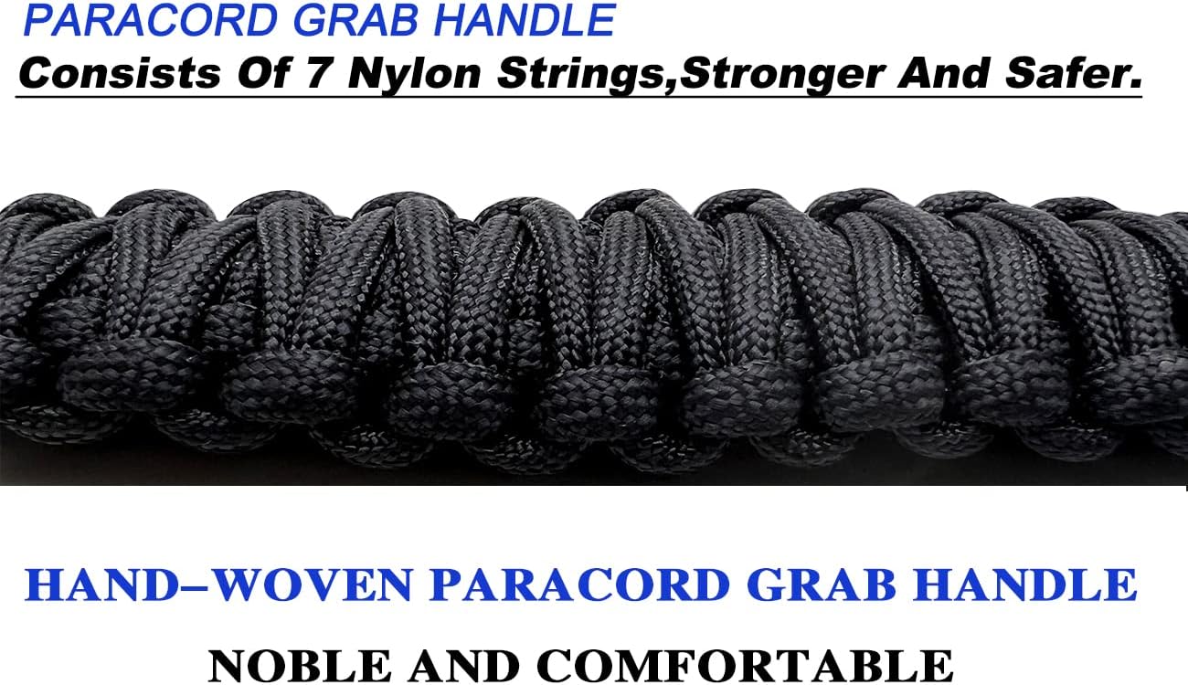2 x Roll Bar Grab Handles Grip Handle for Jeep Wrangler YJ TJ JK JKU JL JLU Sahara Rubicon X Sports Freedom & Unlimited 1987-2022 (Black)