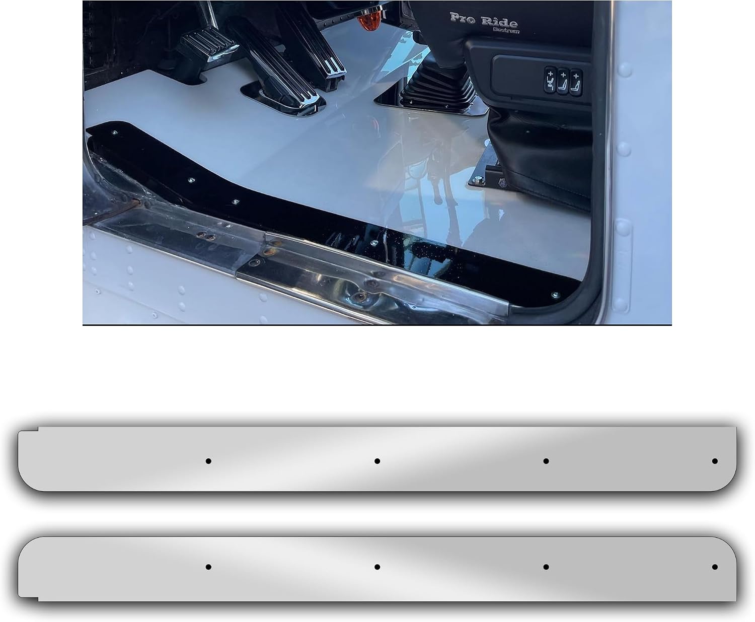 Stainless Steel Doors Floor Trim compatible with Kenworth W900 T600