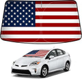 Bestview American Flag Windshield Sunshade for 2010-2015 Toyota Prius Hatchback,Custom Fit Foldable Front Window Sunshade Sun Visor Accessories Protector Block UV Rays Heat, Keep Your Car Cooler