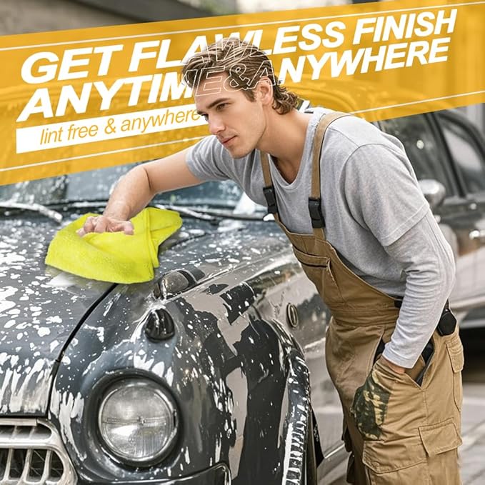 Microfiber Cleaning Cloths Car Interior & Exterior, Highly Absorbent Cloth - Image 4