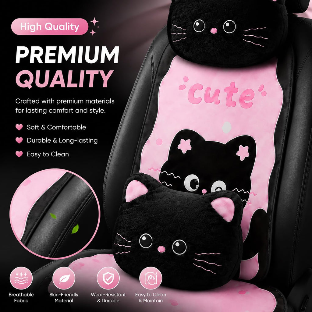 cute cat car seat covers for daily commutes, side view