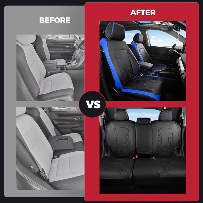 FREESOO Seat Covers for Honda CRV, Custom Fit Seat Covers Full Set, CRV LX EX