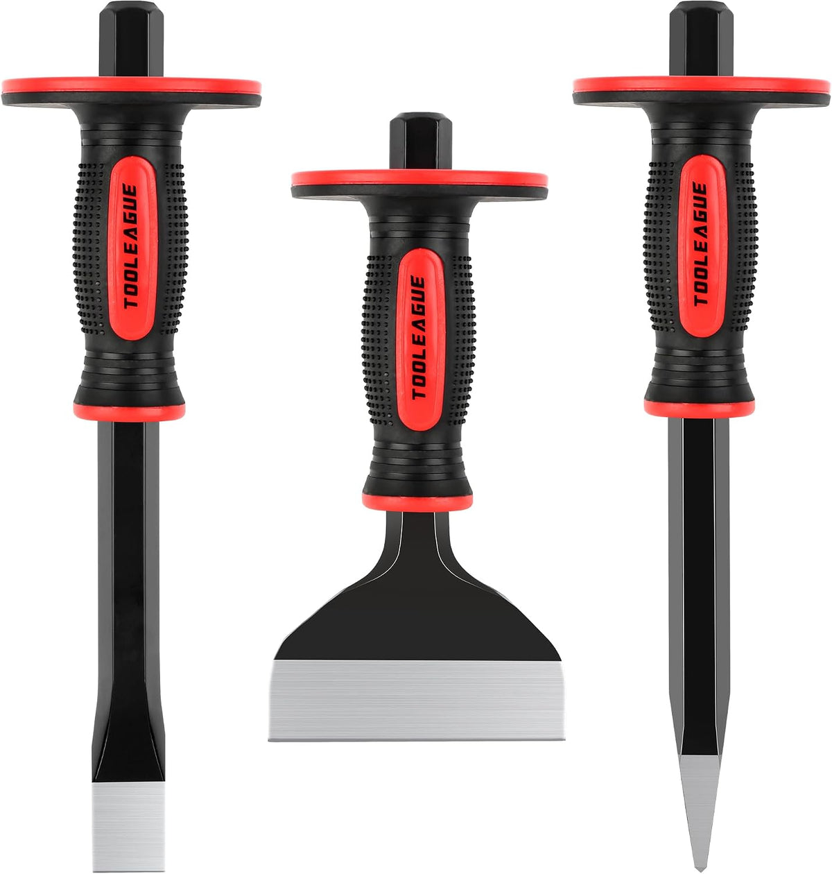 tooleague 3pcs heavy duty masonry chisel set with, main product view