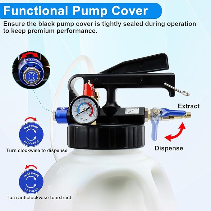 JoyFans 10L Pneumatic Transmission Fluid Pump Extractor and Dispenser, Gearbox - Image 3